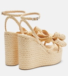 Mach & Mach Le Cadeau raffia espadrille wedges