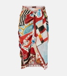 Alémais x LRNCE Michelle printed cotton beach cover-up