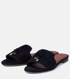 Loro Piana Summer Charms suede slides