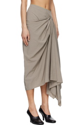 Entire Studios Taupe Fleur Midi Skirt