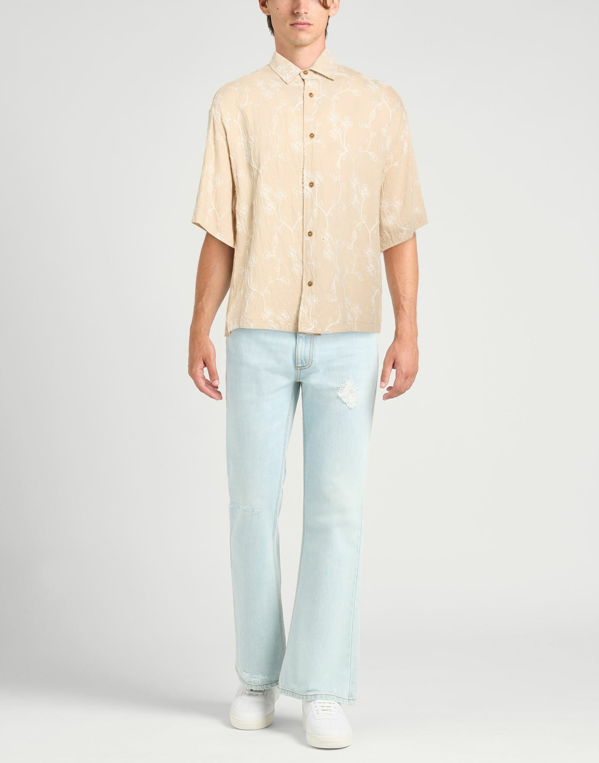 Berna Mens Shirt in Beige