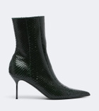 Paris Texas Lidia snake-effect leather ankle boots