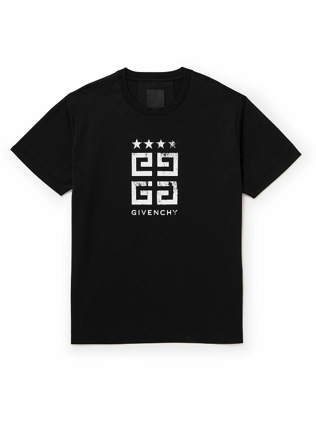 Photo: Givenchy - 4G Logo-Print Cotton-Jersey T-Shirt - Black