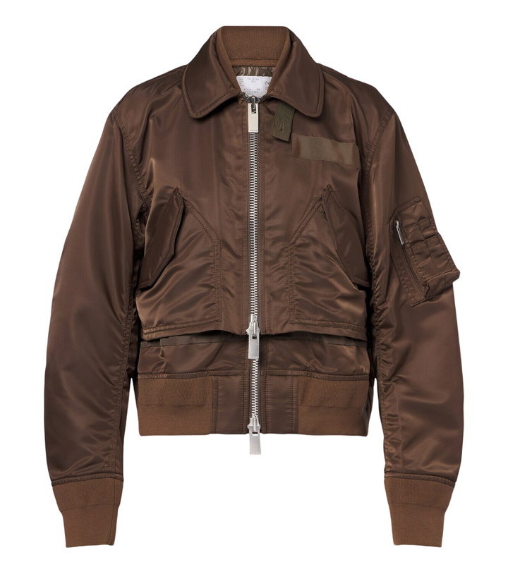 Photo: Sacai Layered technical bomber jacket