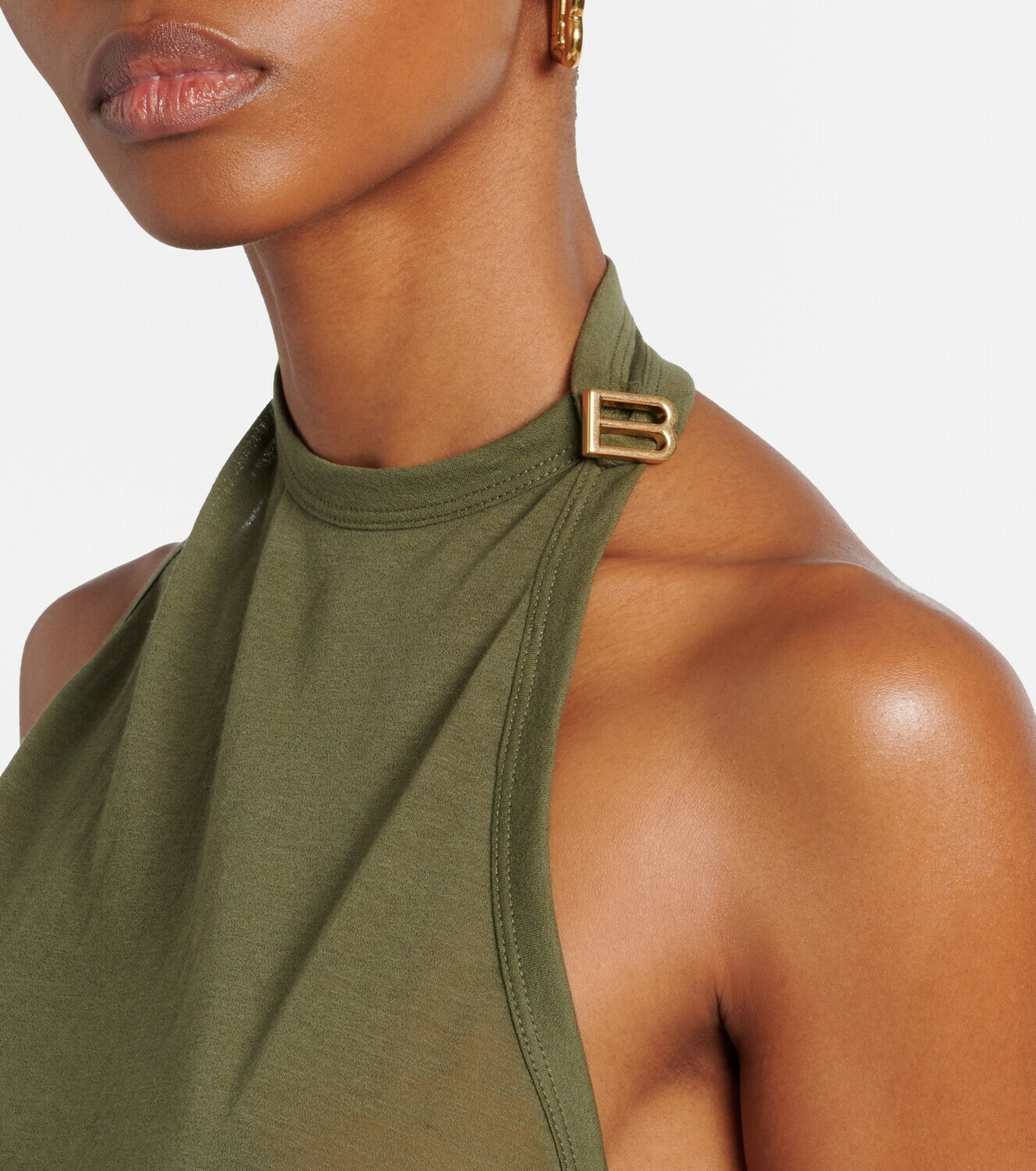 Balenciaga Draped cotton-blend top