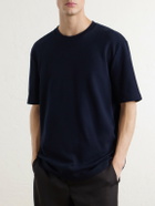 Mr P. - Cotton-Blend Double-Faced Jersey T-shirt - Blue
