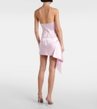 Alex Perry Cotton and silk satin corset