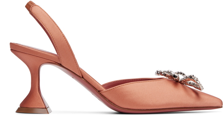 Photo: Amina Muaddi Pink Rosie Sling 70 Heels