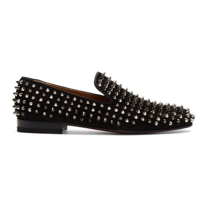 Photo: Christian Louboutin Black Suede Dandelion Spikes Loafers
