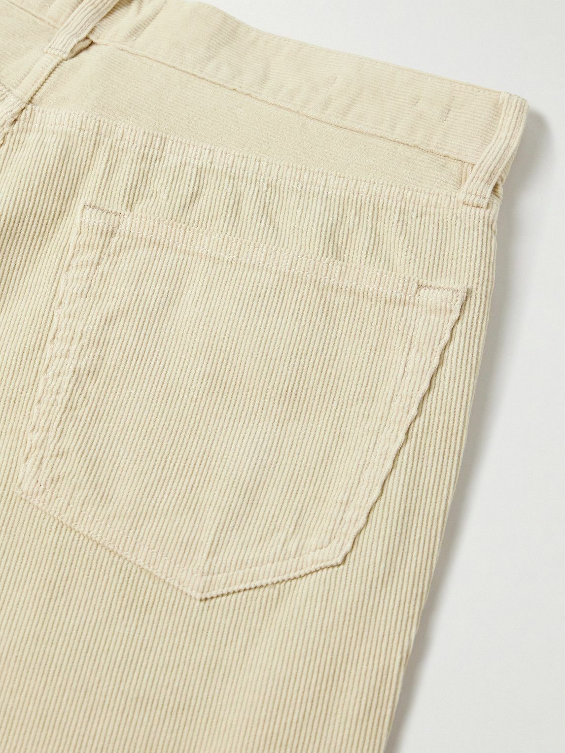 Sid Mashburn - Slim-Fit Straight-Leg Garment-Dyed Cotton-Corduroy Trousers - Neutrals