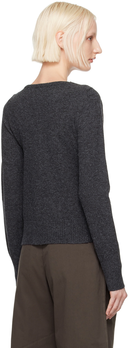 Deiji Studios Gray Asymmetric Knit Cardigan