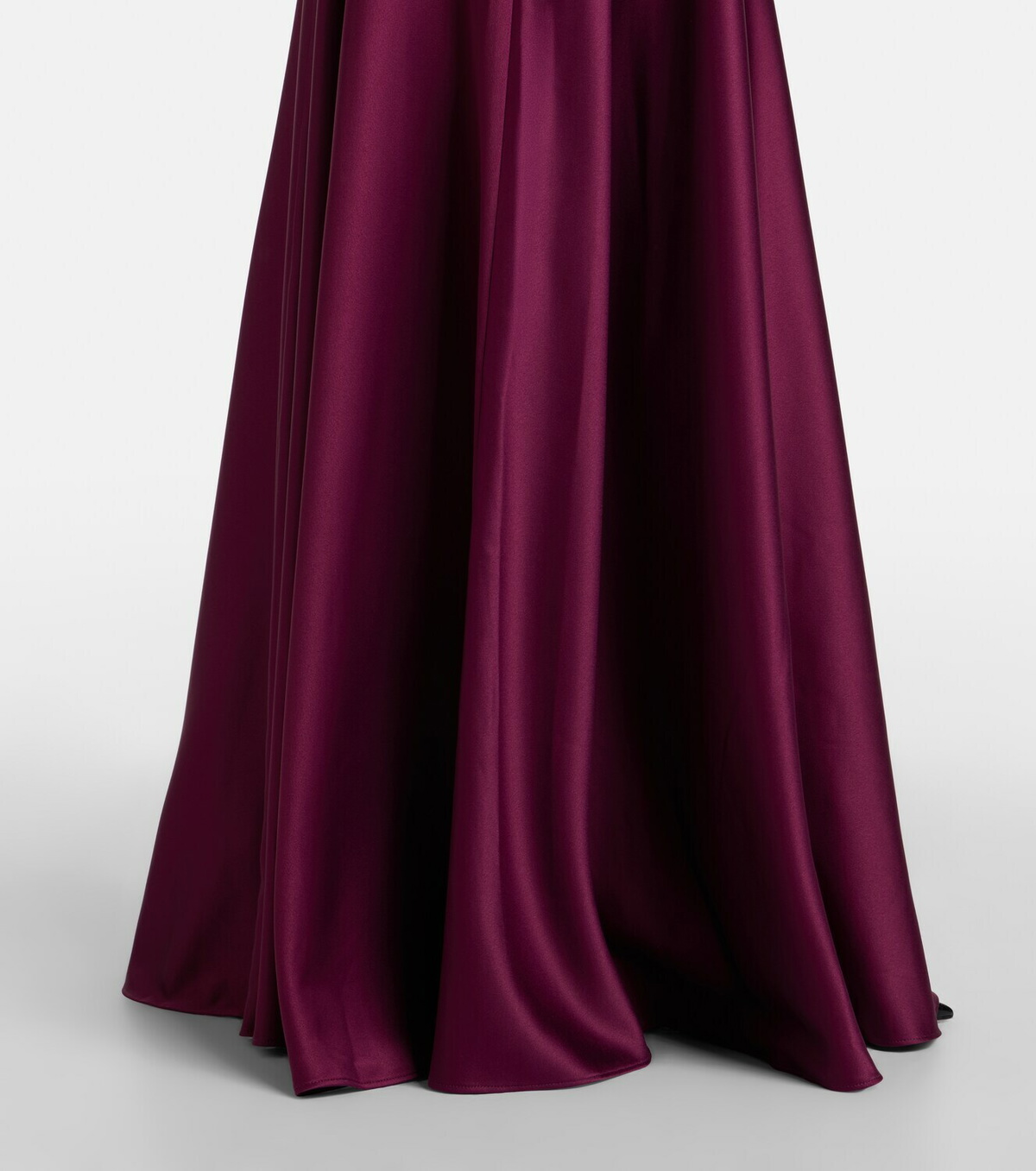 Solace London Gabriela draped one-shoulder satin gown