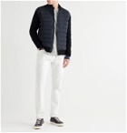James Perse - Panelled Quilted Nylon and Wool-Blend Down Jacket - Blue