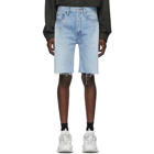 Balenciaga Blue Denim Shorts