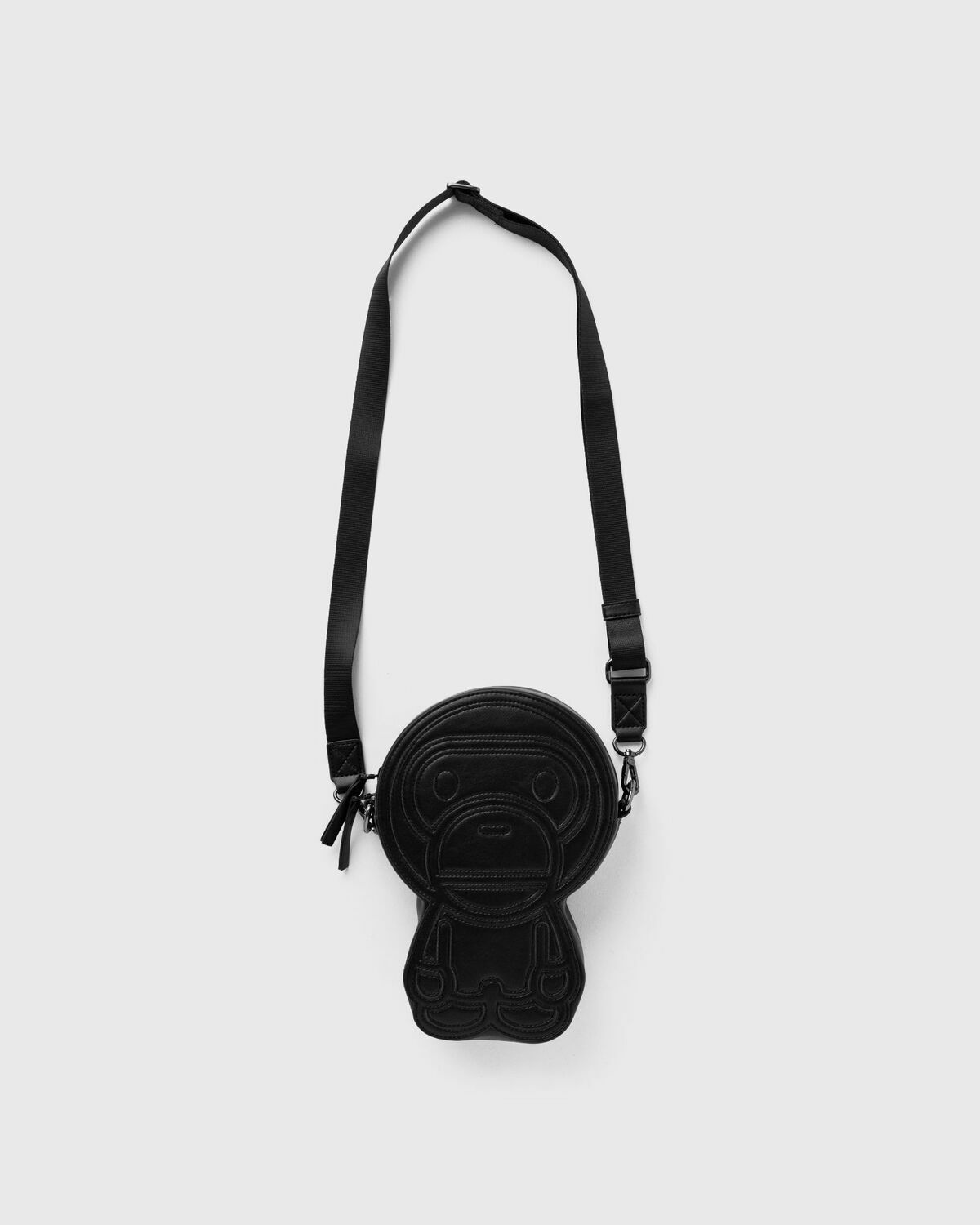 A Bathing Ape BABYILO PU LEATHER BAG Black Mens Messenger & Crossbody Bag
