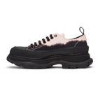 Alexander McQueen Black and Pink Dipped Tread Slick Sneakers