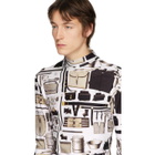 Linder White Printed Stephen Turtleneck