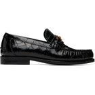 Versace Black Medusa '95 Croc-Effect Loafers