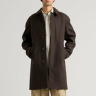 A.P.C. Men's Auster Heathered Wool Mac in Brown