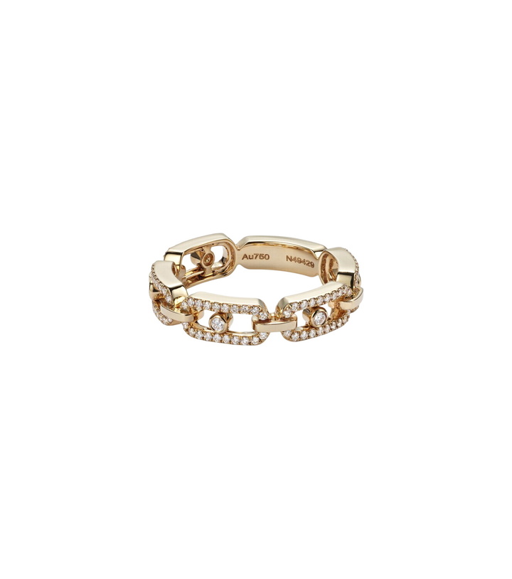 Photo: Messika Move Link 18kt gold ring with diamonds