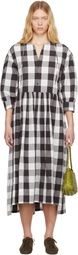 Toogood White & Brown 'The Cook' Midi Dress