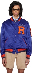 Polo Ralph Lauren Blue Letterman Bomber Jacket