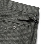 Camoshita - Dark-Grey Pleated Puppytooth Wool Suit Trousers - Gray