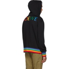Loewe Black Rainbow Rib Zip-Up Hoodie