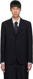 Comme des Garçons Homme Deux Navy Wool Kersey Blazer