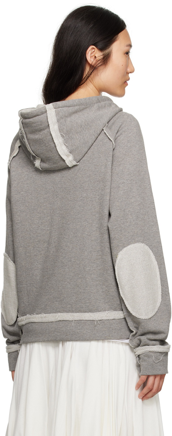 トップス Edward Cuming Ruffle Hoodie SIZE 1 Edward Cuming Gray Ruffle Hoodie Edward Cuming