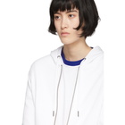 Calvin Klein Jeans White Heavyweight Zip-Up Hoodie