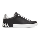 Dolce and Gabbana Black and White Low-Top Sneakers