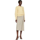 TONYWACK Yellow Superfine Wool Commando V-Neck Sweater