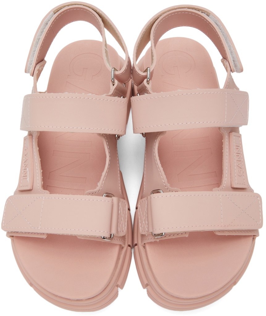 GANNI Pink Recycled Rubber Sandals GANNI
