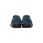 Haider Ackermann Blue Suede Pointed Derbys