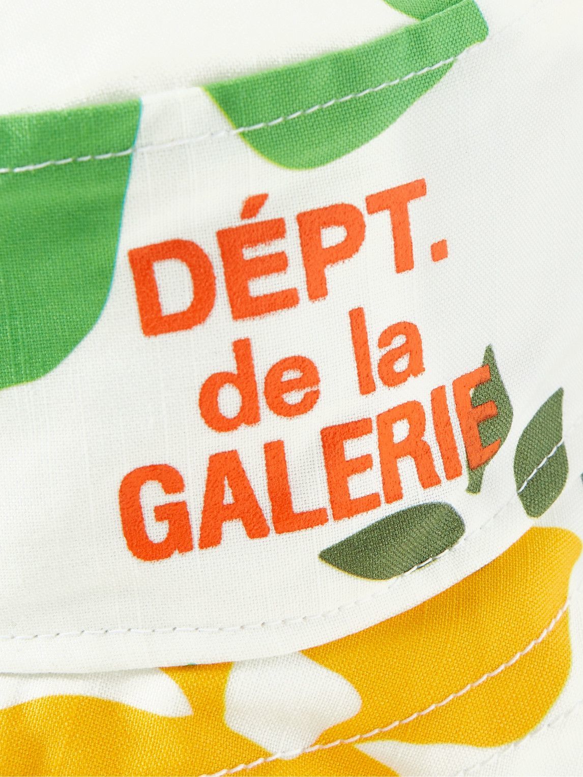 Gallery Dept \'Rodman\' White Cotton Riley Printed Cotton-Twill Bucket Hat Size M Gallery Dept  main image 4
