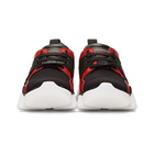 Givenchy Black and Red Jaw Low Sneakers