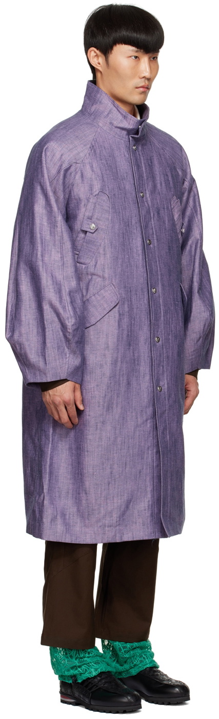 kiko kostadinov 22ss torino coat コート Kiko Kostadinov Purple Torino Coat Kiko Kostadinov