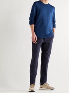 SEASE - Reversible Virgin Wool and Cotton Sweater - Blue