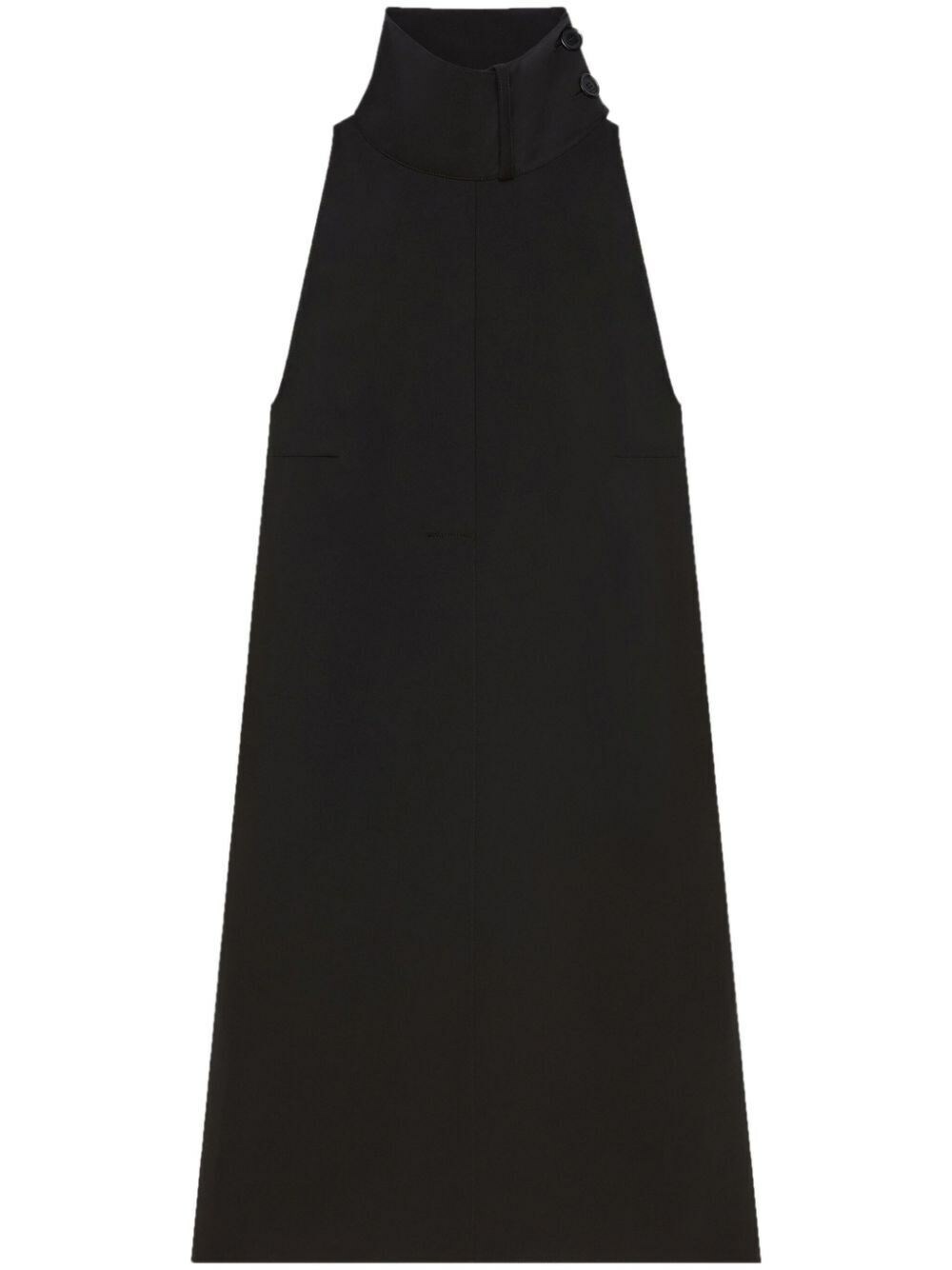 Courreges Dress Scarf Mockneck in Black