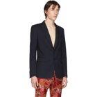 Dries Van Noten Navy Wool Blaine Blazer