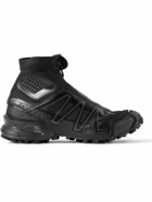 Salomon - Snowcross Rubber-Trimmed Mesh High-Top Sneakers - Black