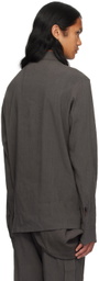 Hyein Seo Gray Button Shirt