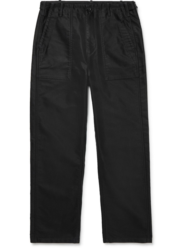 Photo: Dunhill - Straight-Leg Cotton-Sateen Trousers - Black