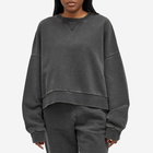 Entire Studios Women's Box Crew Sweat in Washed Black