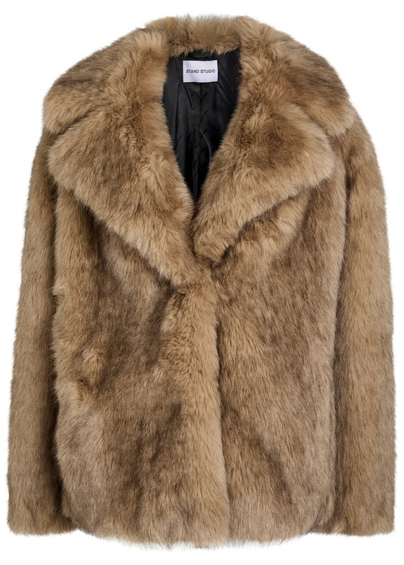 Photo: Stand Studio Valentina Faux fur Jacket Brown