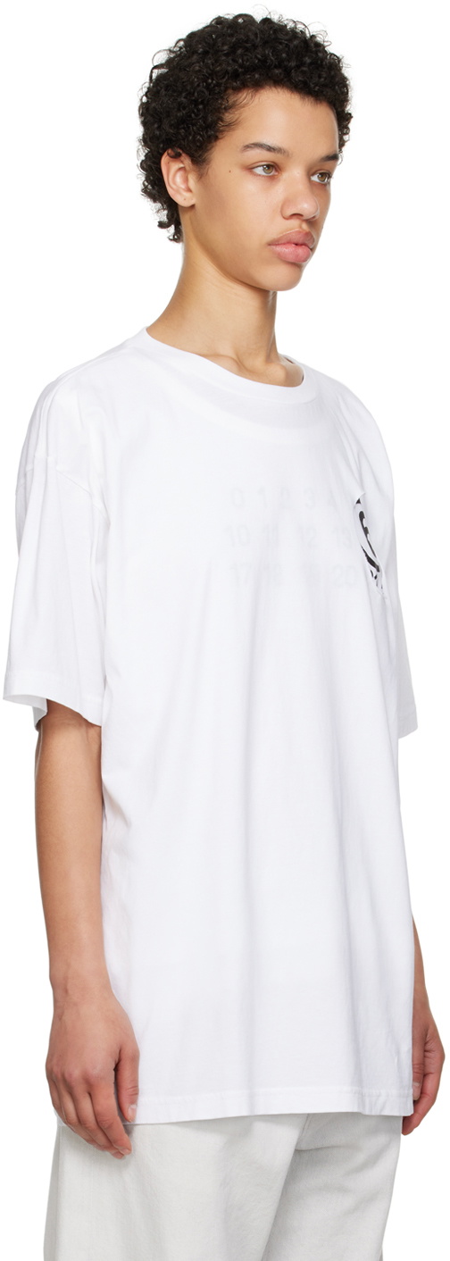MM6 Maison Margiela White Cutout T-Shirt MM6 Maison Margiela