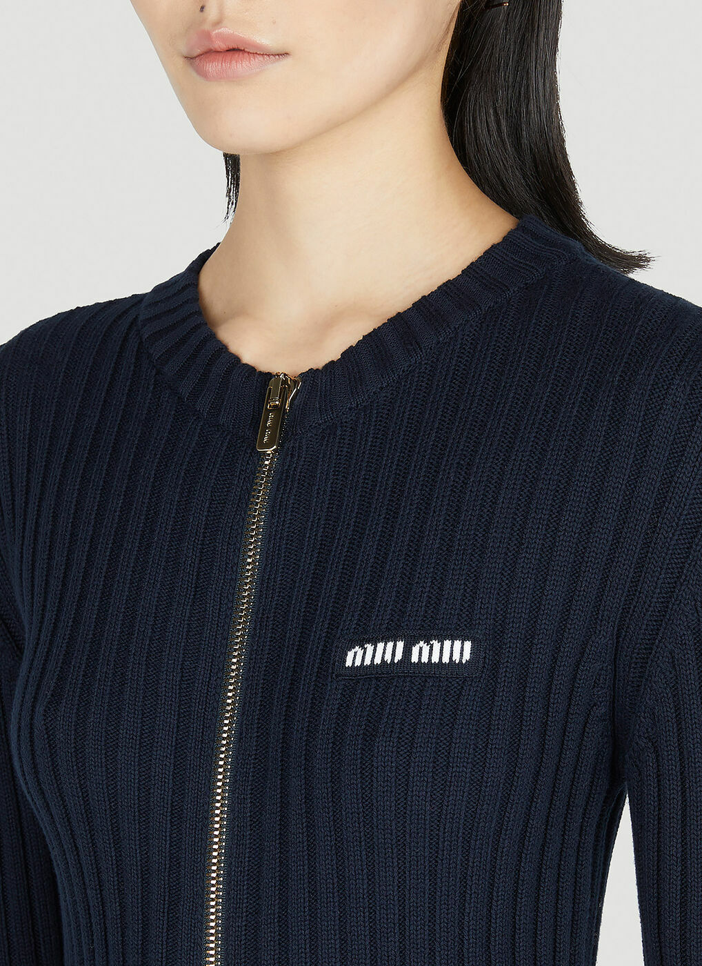 Miu Miu - Knitted Dress in Blue Miu Miu