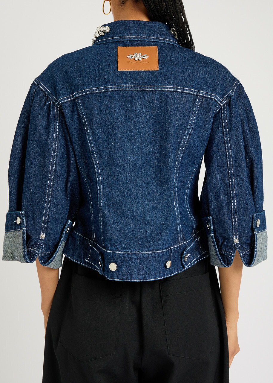 【SIMONE ROCHA】Turbo Embellished Sculpted デニムジャケット Simone Rocha - Turbo Embellished Sculpted Denim Jacket