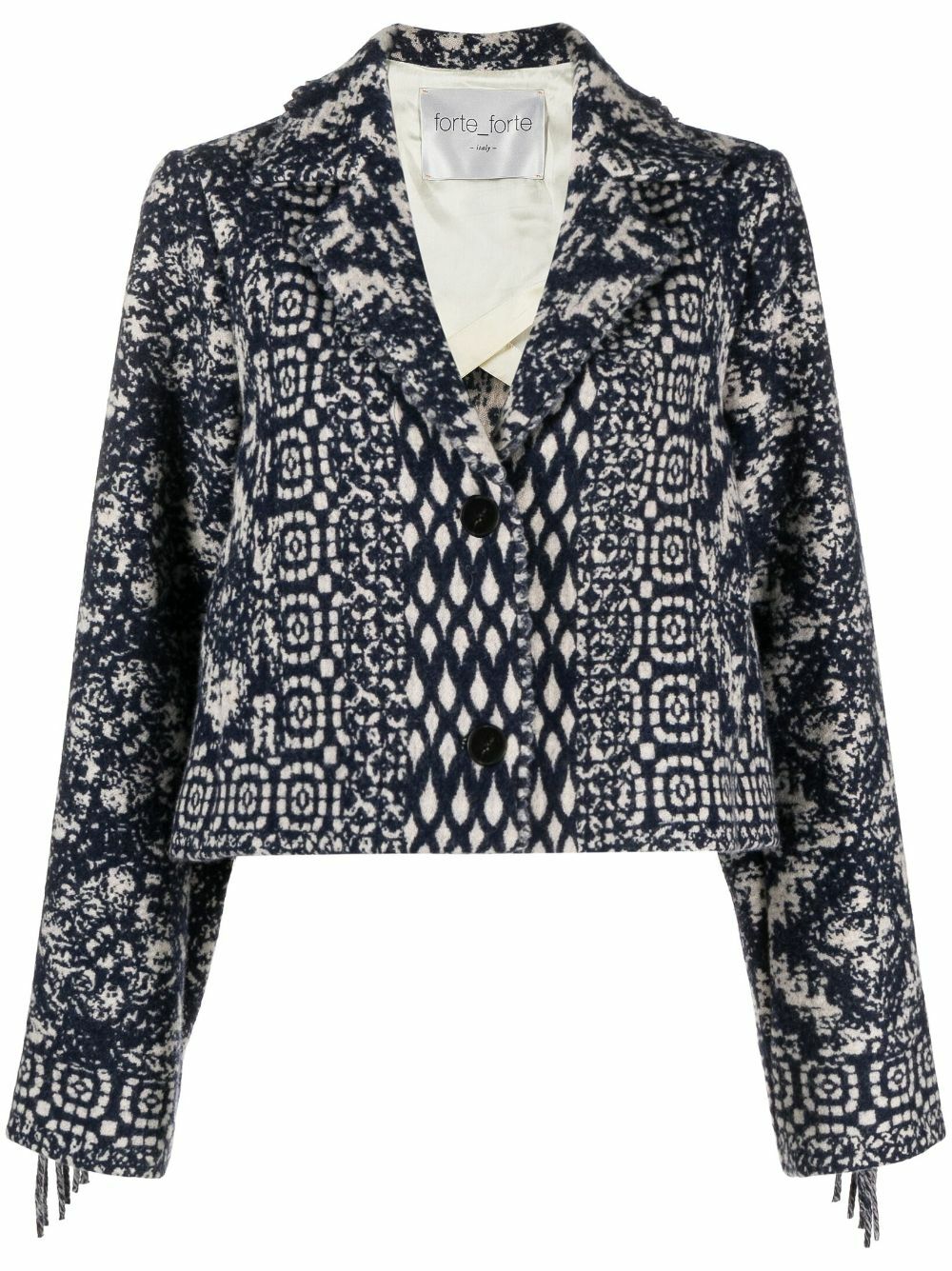 Photo: FORTE FORTE - Jacquard Wool Blend Short Jacket